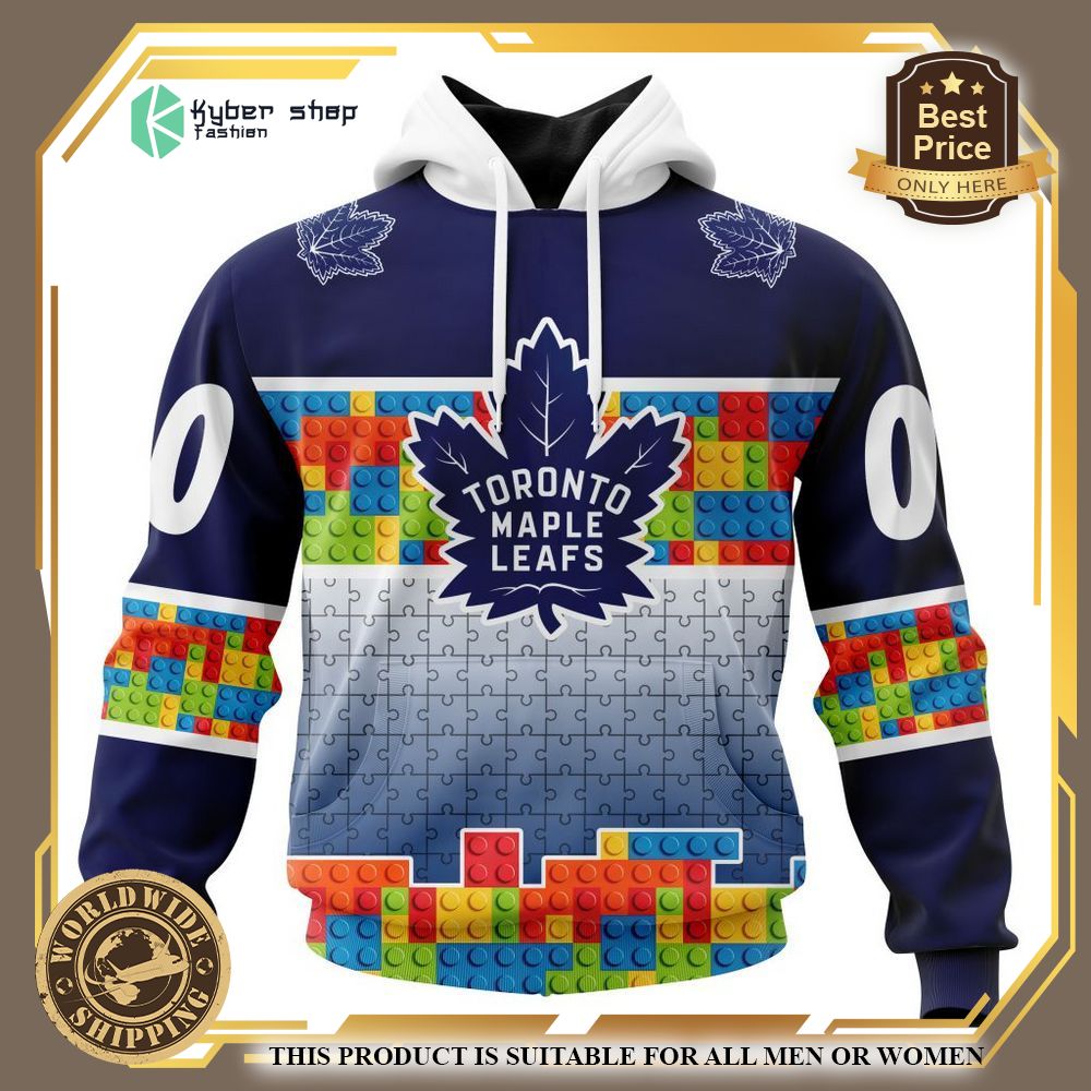 personalized toronto maple leafs autism awareness shirt hoodie 1