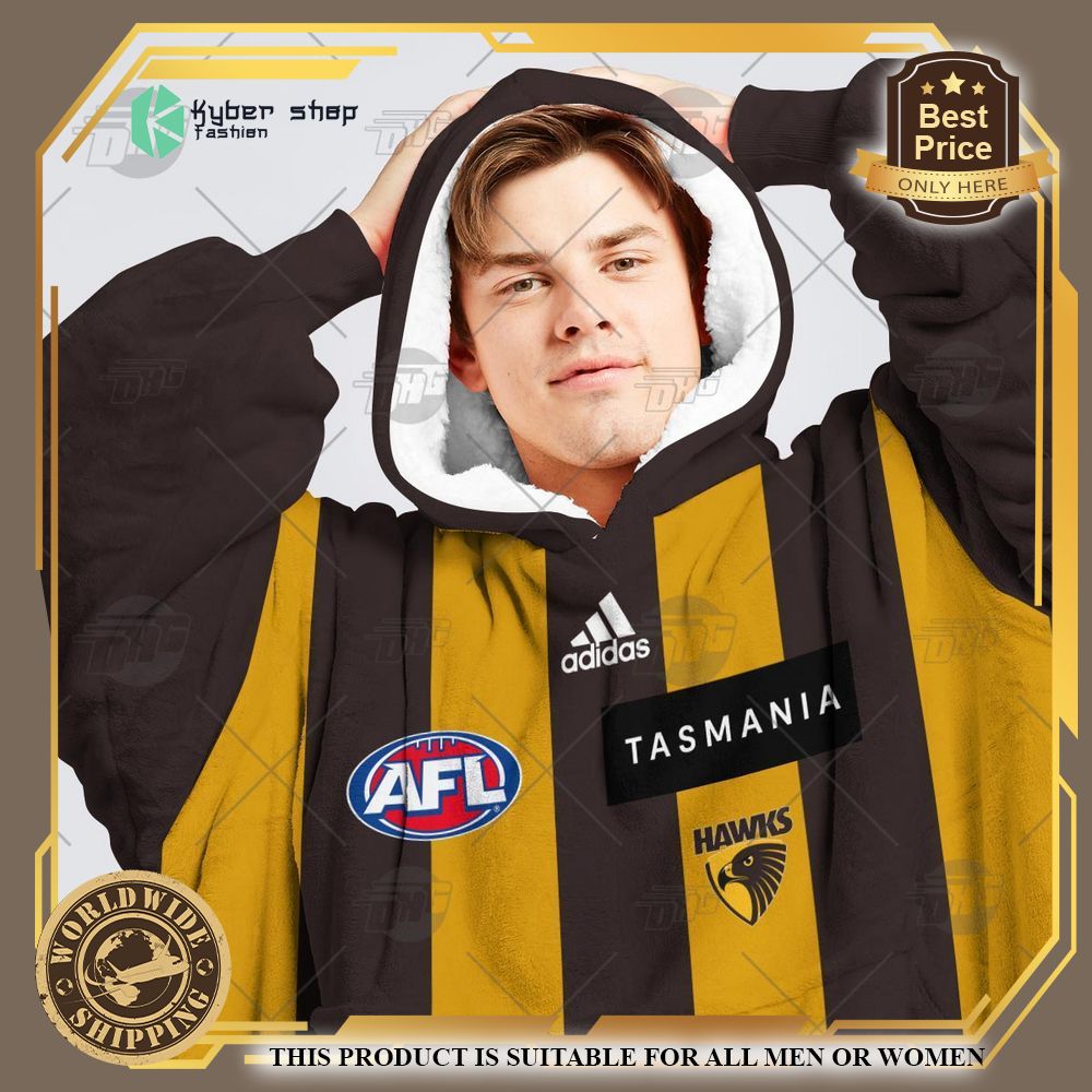 Personalized AFL Hawthorn Football Club Hoodie Blanket 5 personalized afl hawthorn football club hoodie blanket 5