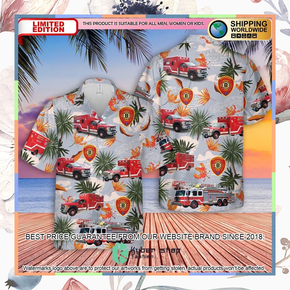 Acushnet Fire & EMS Department Hawaiian Shirt 3 acushnet fire ems department hawaiian shirt 1 561