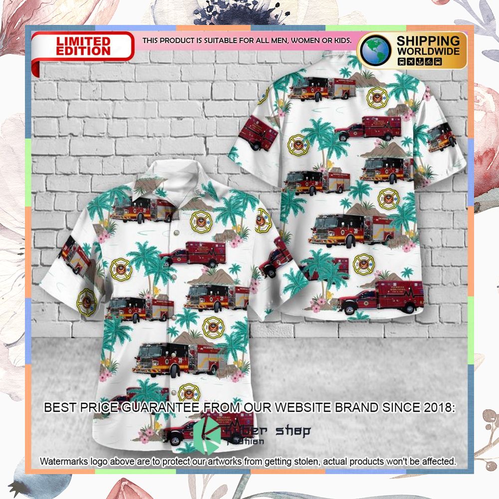 Anchorage Middletown Fire & EMS white Hawaiian Shirt 3 anchorage middletown fire ems white hawaiian shirt 1 252