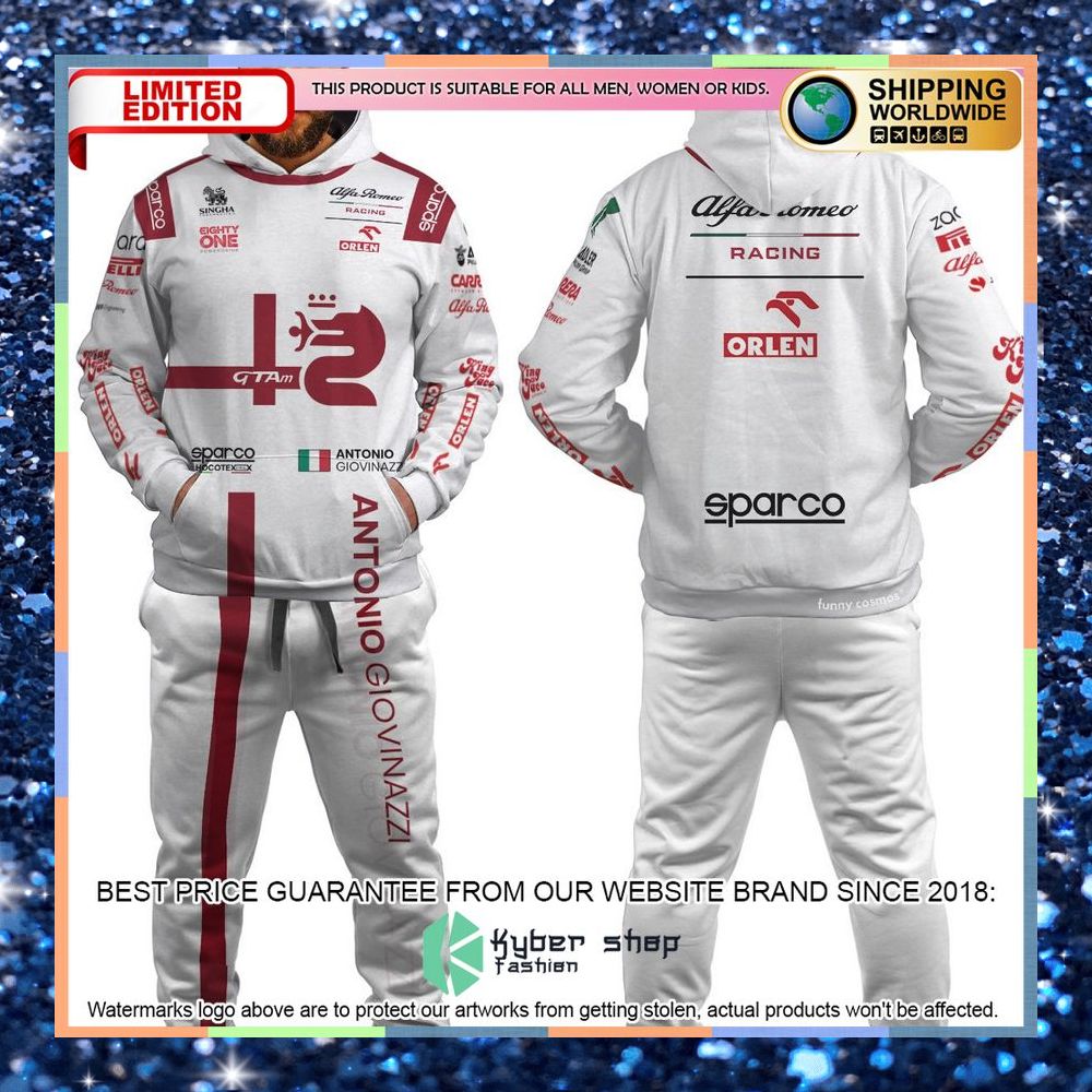 Antonio Giovinazzi Formula 1 Hoodie and Long Pants 9 antonio giovinazzi formula 1 hoodie long pants 2 574