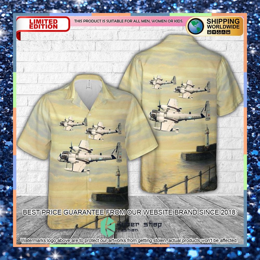 argentine army grumman ov 1d mohawk g 134 hawaiian shirt 1 110