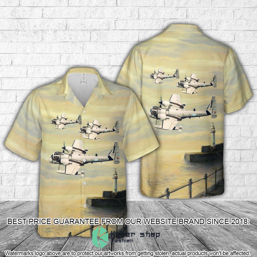 argentine army grumman ov 1d mohawk g 134 hawaiian shirt 1 486