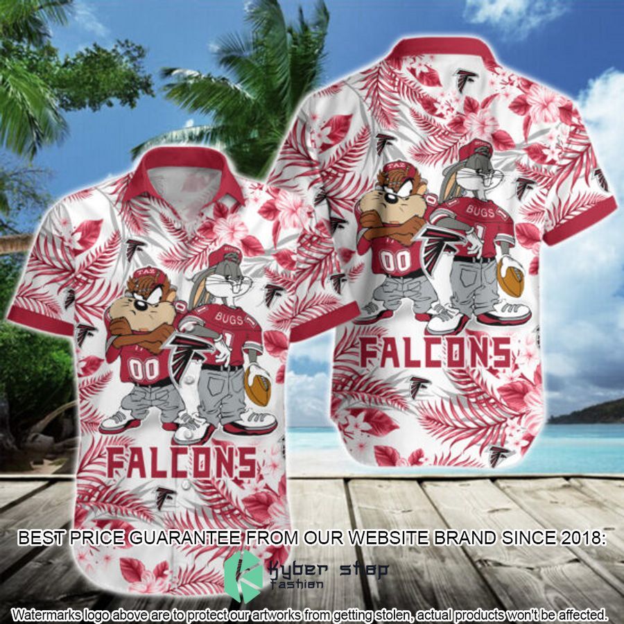 atlanta falcons bugs bunny taz nfl hawaiian shirt 1 114
