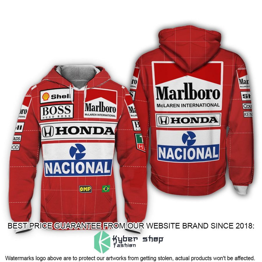 ayrton senna mclaren team formula one grand prix apparel hoodie long pants 1 550