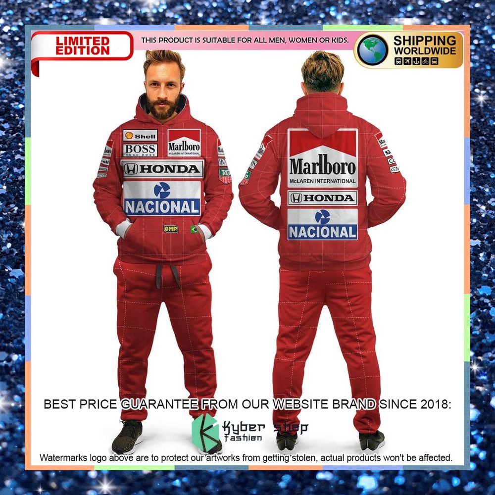 Ayrton Senna Mclaren Team Formula One Grand Prix Apparel Hoodie and Long Pants 8 ayrton senna mclaren team formula one grand prix apparel hoodie long pants 2 370