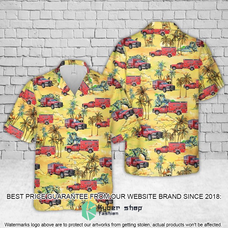 bay county ems yellow hawaiian shirt 1 328