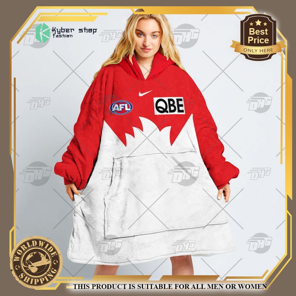 Personalized AFL Sydney Swans Hoodie Blanket 3 personalized afl sydney swans hoodie blanket 3