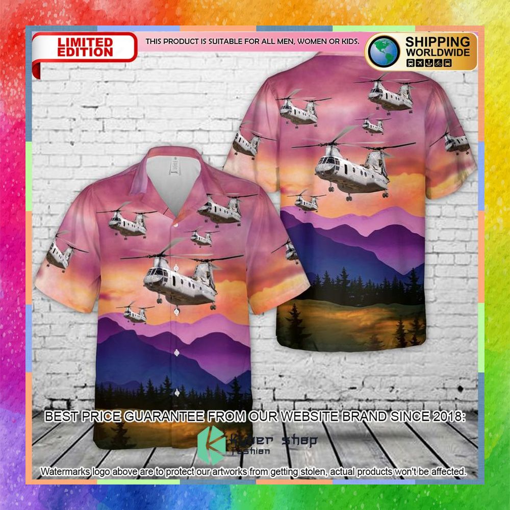 Boeing Vertol CH 46E Sea Knight HMM 364 Purple Foxes Hawaiian Shirt 3 boeing vertol ch 46e sea knight hmm 364 purple foxes hawaiian shirt 1 591