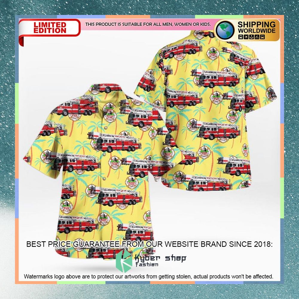 boise fire department pierce arial platform ladder hawaiian shirt 1 550