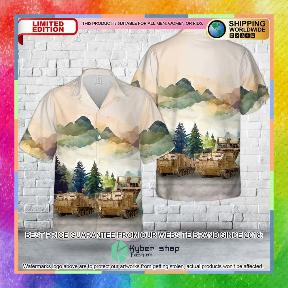 British Army M270 MLRS Multiple Launch Rocket System Hawaiian Shirt 3 british army m270 mlrs multiple launch rocket system hawaiian shirt 1 855