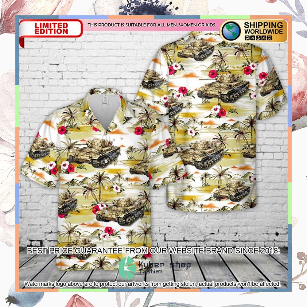 british army tank mk iii valentine v in ww2 hawaiian shirt 1 16
