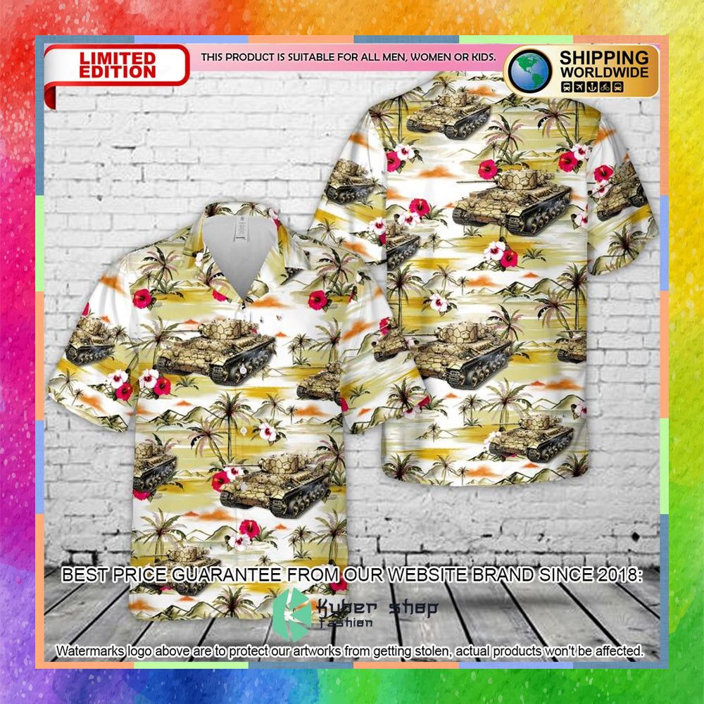 British Army Tank MK III Valentine V In WW2 Hawaiian Shirt 3 british army tank mk iii valentine v in ww2 hawaiian shirt 1 166