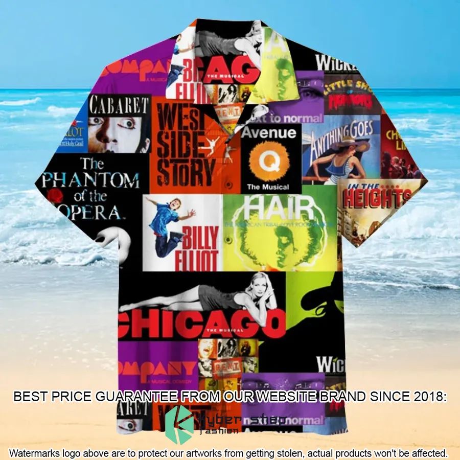 broadway musical theatre poster hawaiian shirt 1 573
