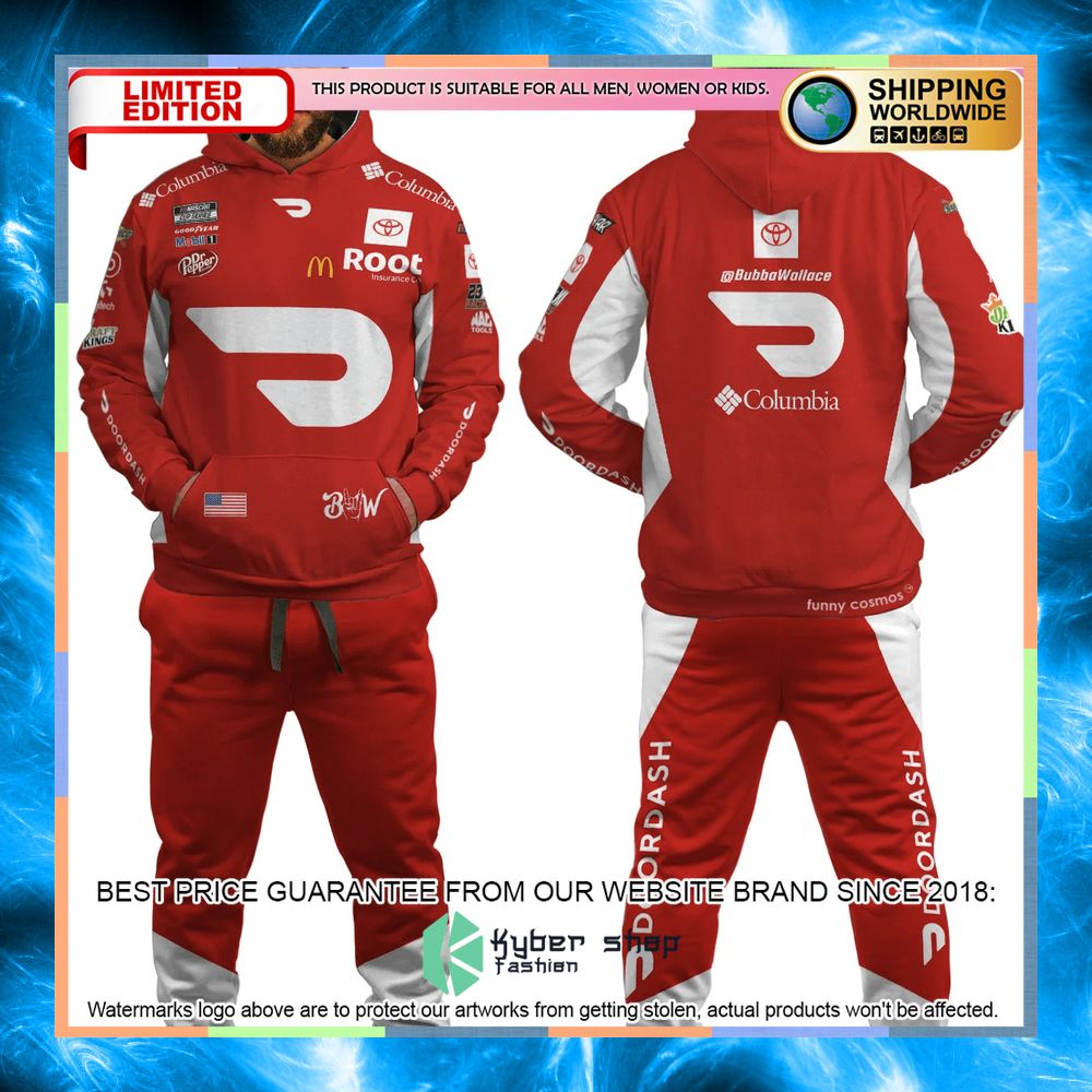 bubba wallace nascar 2022 columbia racing hoodie sweatpant 1 220