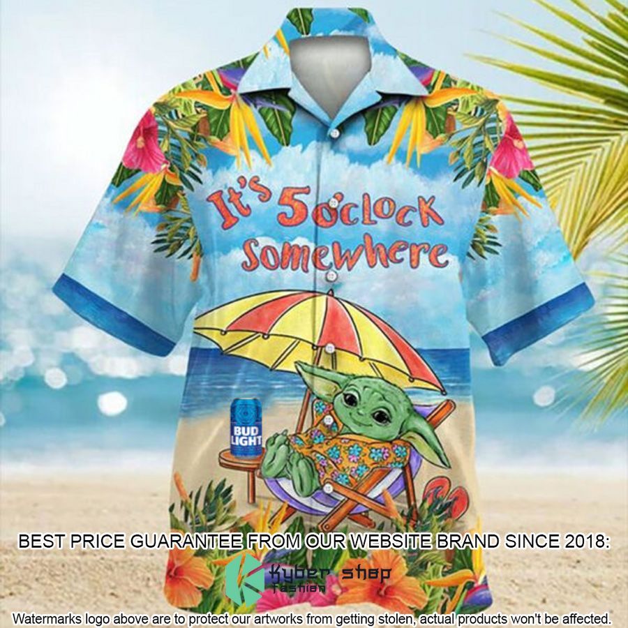 bud light baby yoda hawaiian shirt 1 909