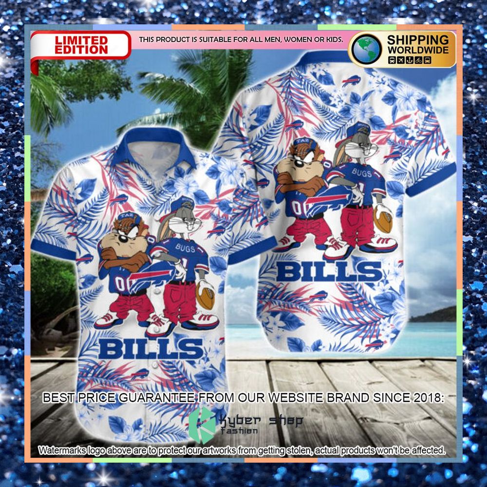 buffalo bills bugs bunny taz nfl hawaiian shirt 1 771