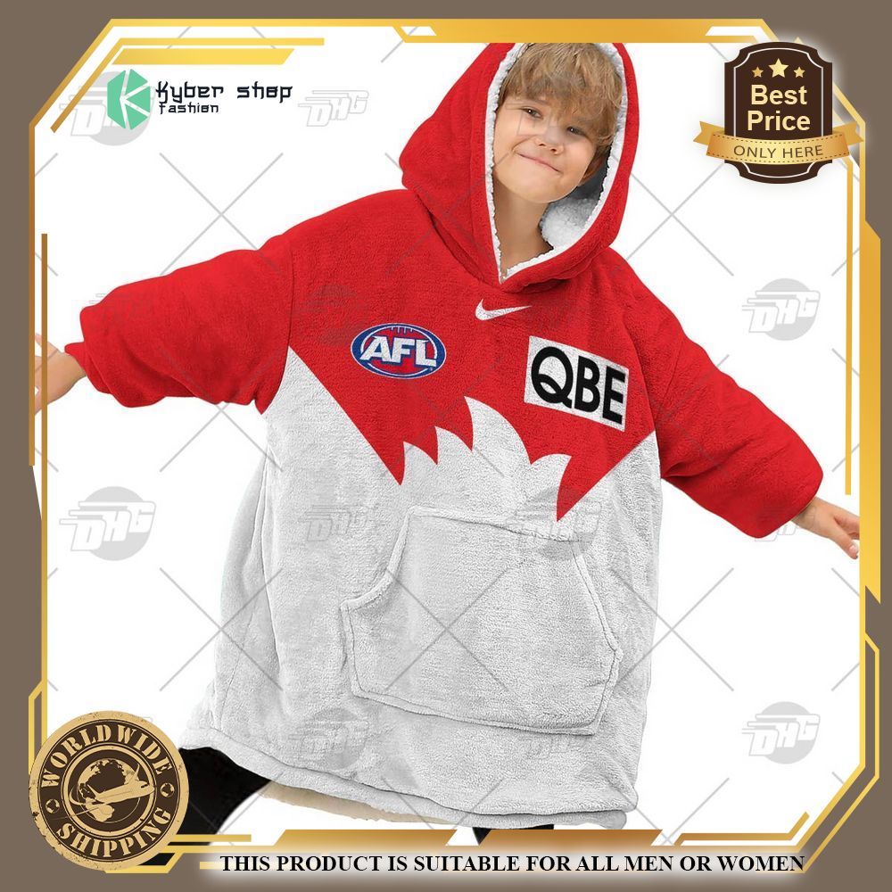 Personalized AFL Sydney Swans Hoodie Blanket 6 personalized afl sydney swans hoodie blanket 6