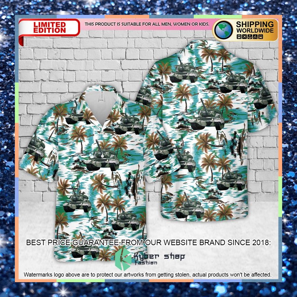 canadian army leopard 1 hawaiian shirt 1 853