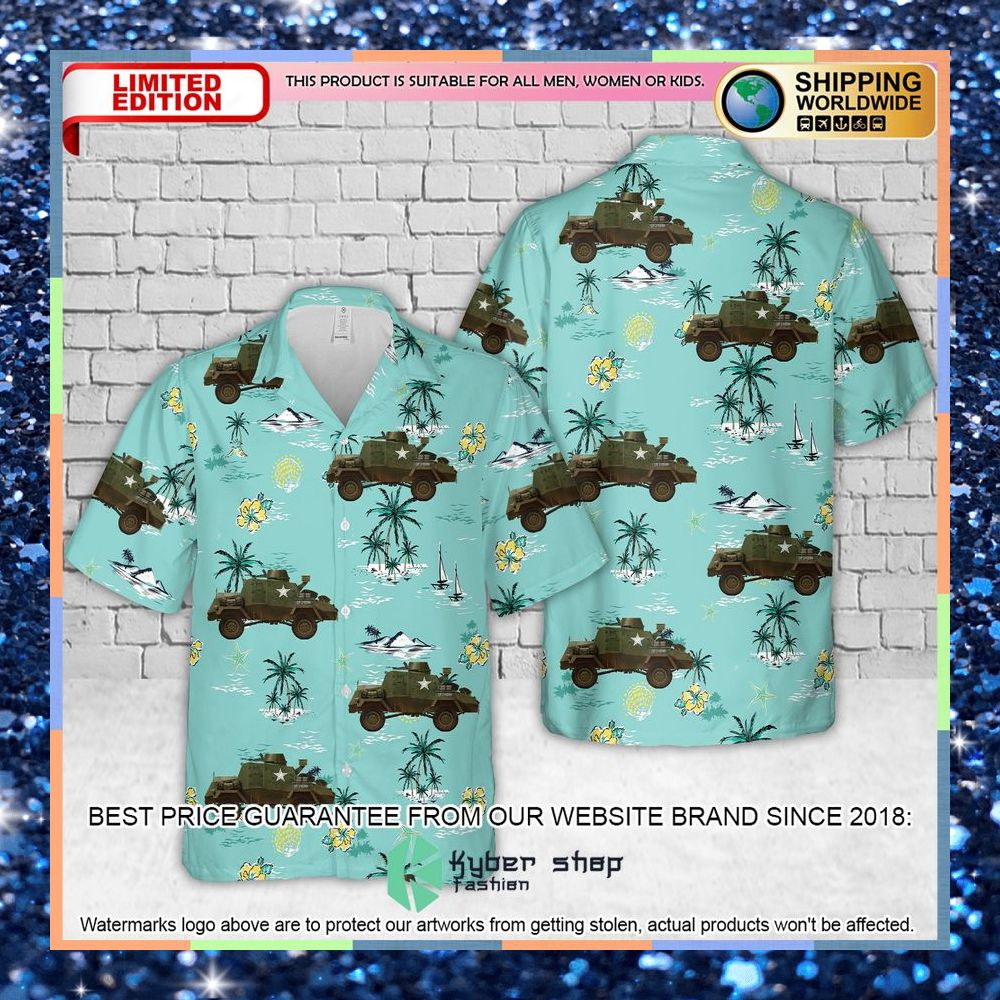 canadian army otter mk i from the 4th canadian armoured division 2nd corps hawaiian shirt 1 769
