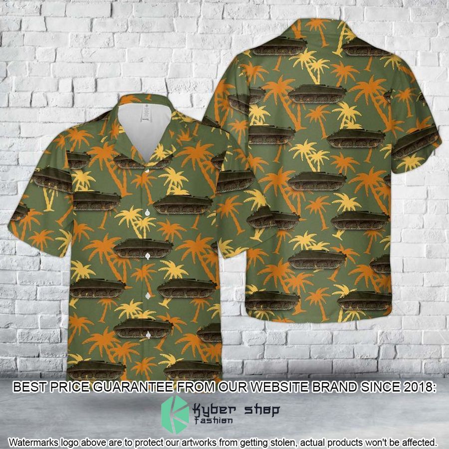 canadian army sherman iii kangaroo hawaiian shirt 1 338