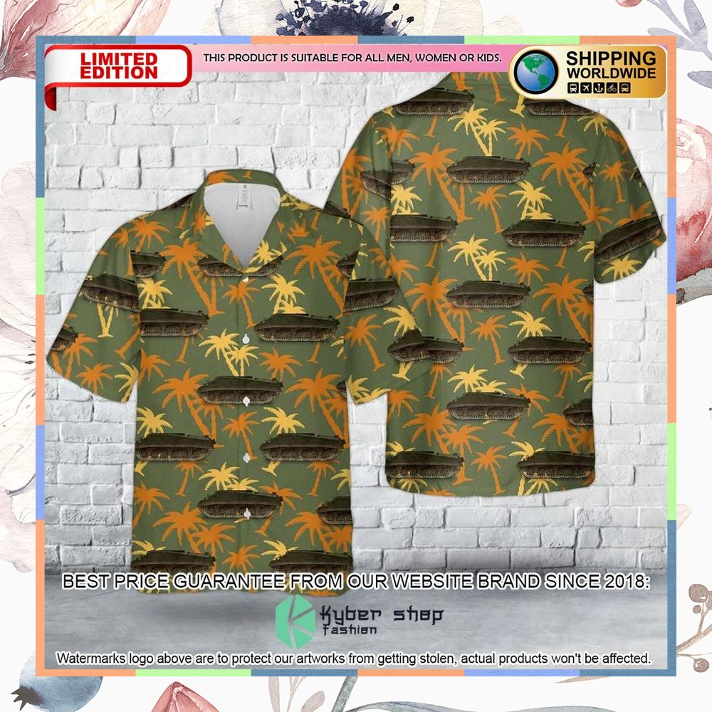 canadian army sherman iii kangaroo hawaiian shirt 1 74