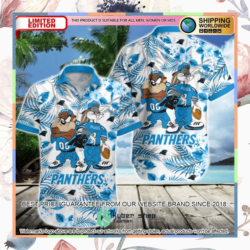 Carolina Panthers Bugs Bunny Taz NFL Hawaiian Shirt 3 carolina panthers bugs bunny taz nfl hawaiian shirt 1 163
