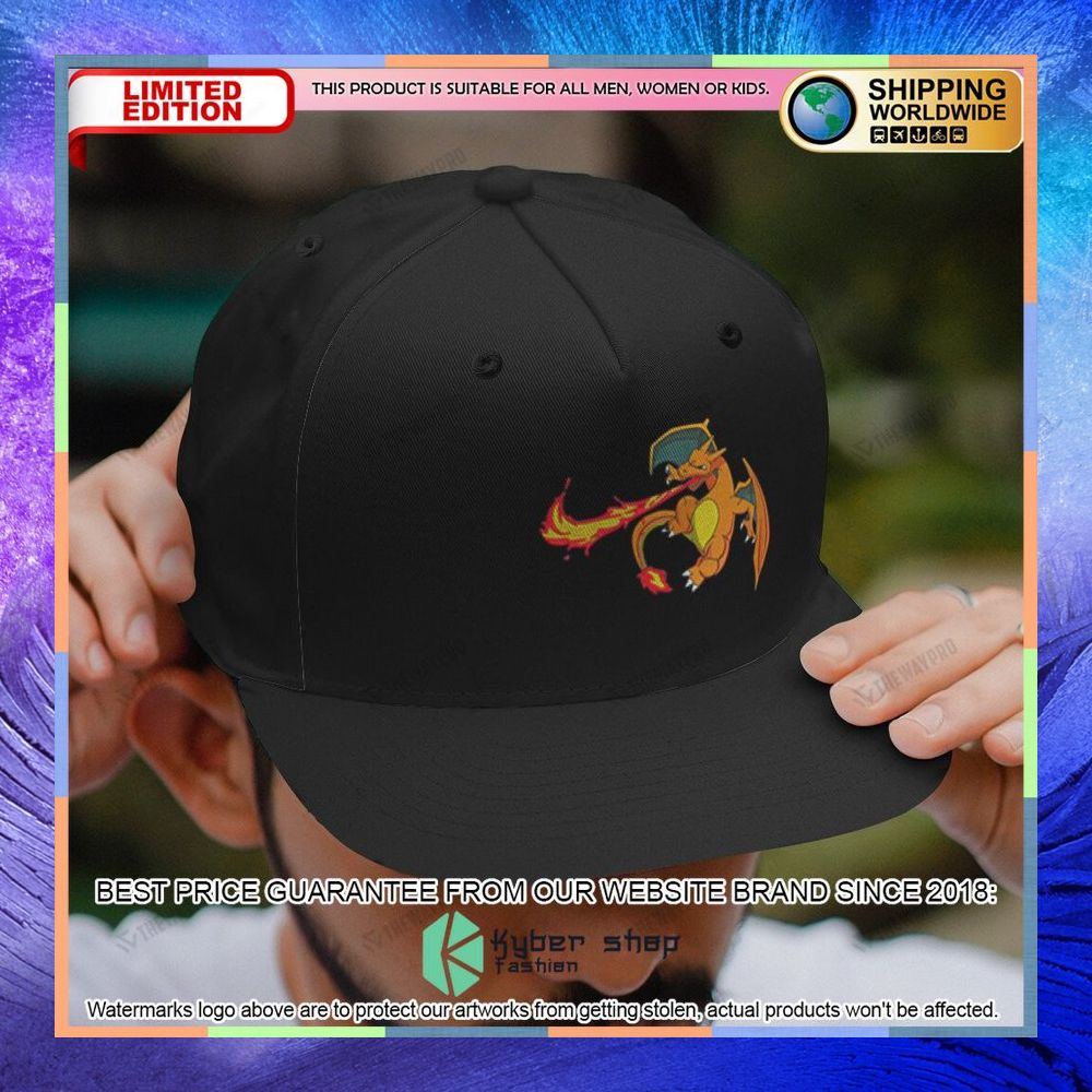 Charizard Swoosh Snapback Cap 4 charizard swoosh snapback cap 1 936