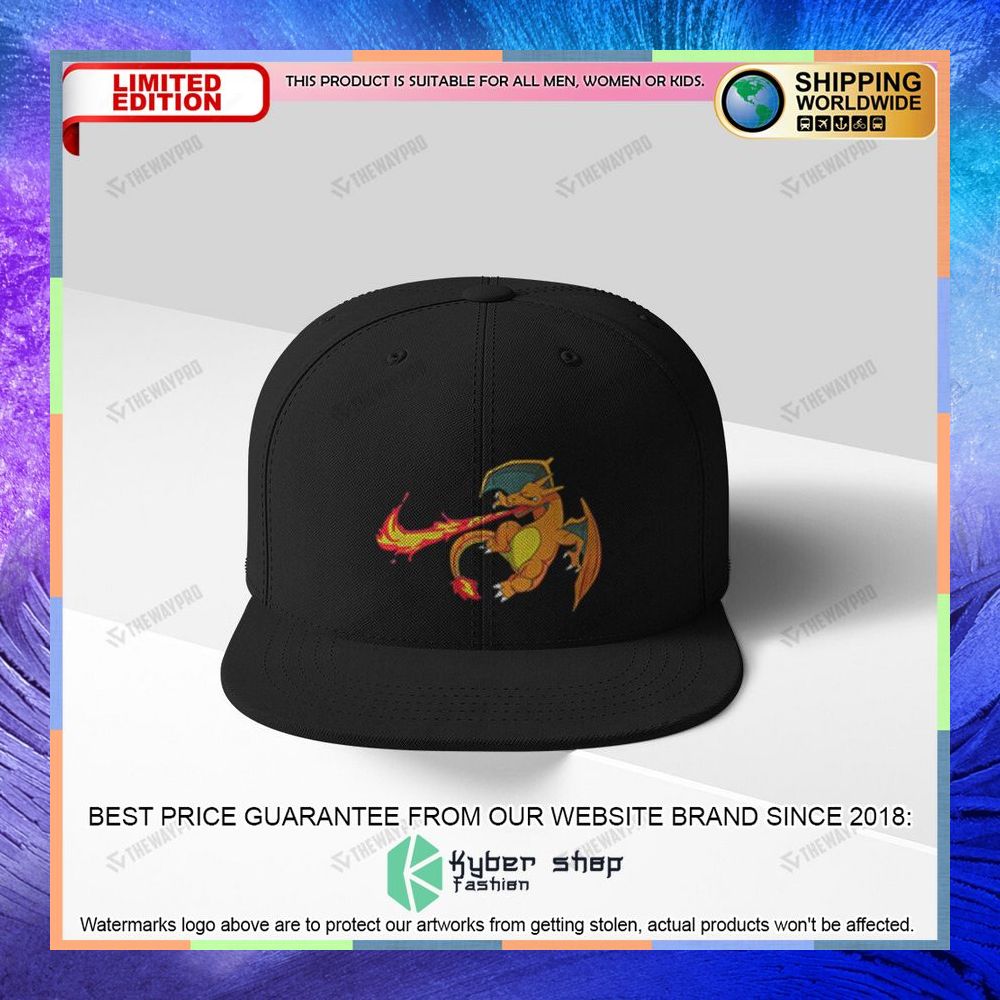 Charizard Swoosh Snapback Cap 5 charizard swoosh snapback cap 2 201
