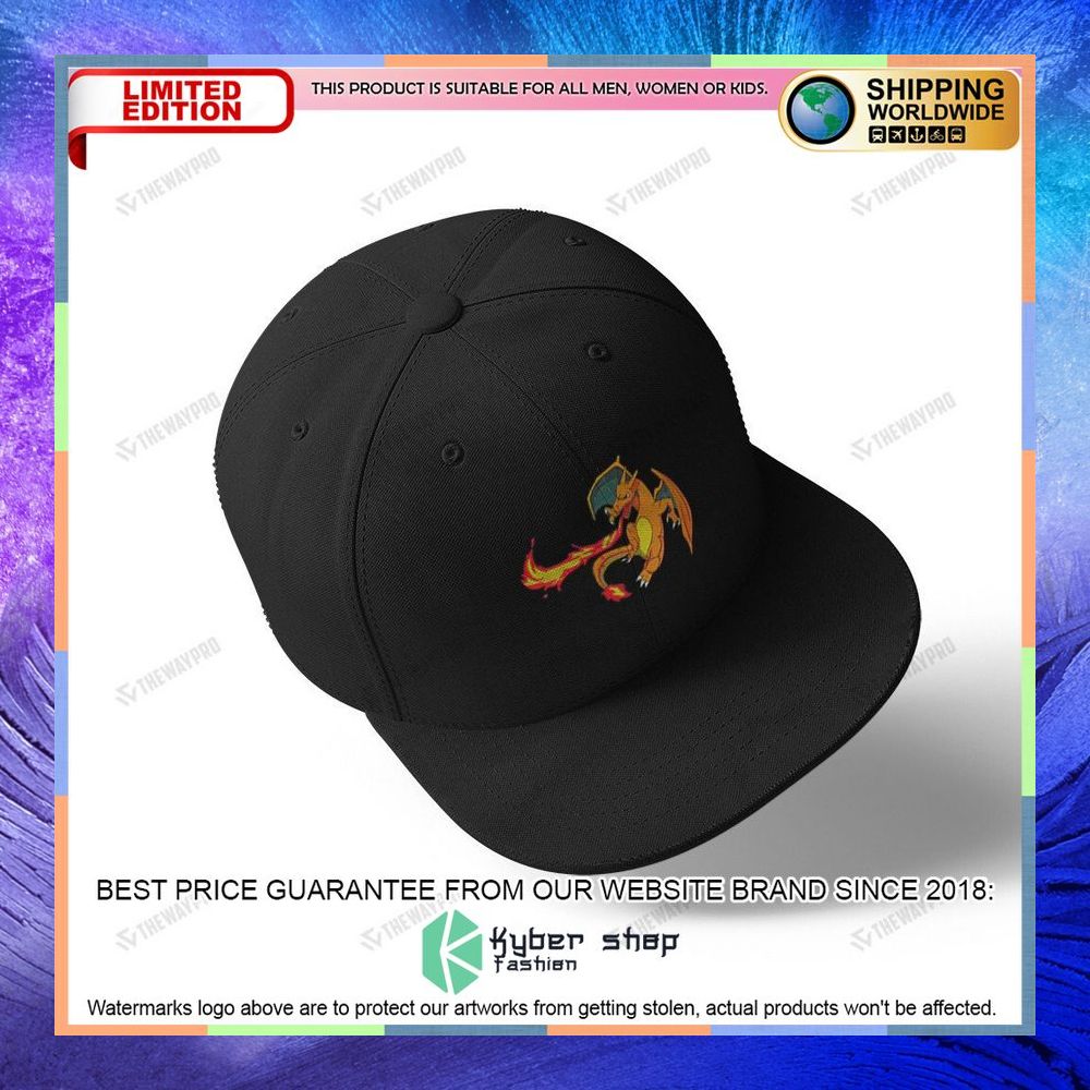 Charizard Swoosh Snapback Cap 6 charizard swoosh snapback cap 3 75