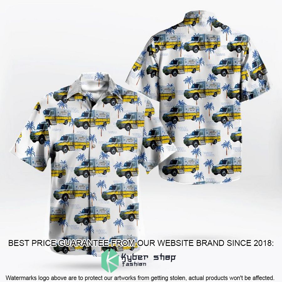 chesterfield county fire and ems white hawaiian shirt 1 383