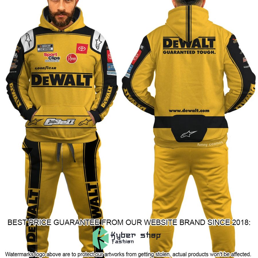 christopher bell nascar 2022 dewalt racing hoodie sweatpant 1 111