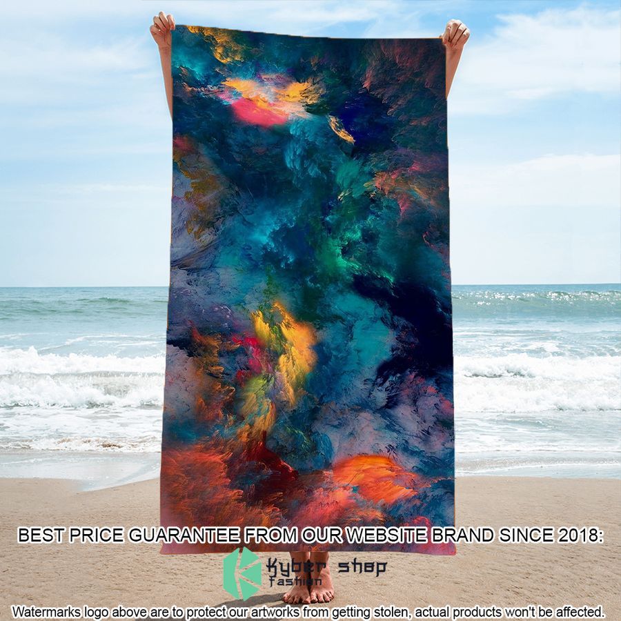 colorful cloudy beach towel 1 743