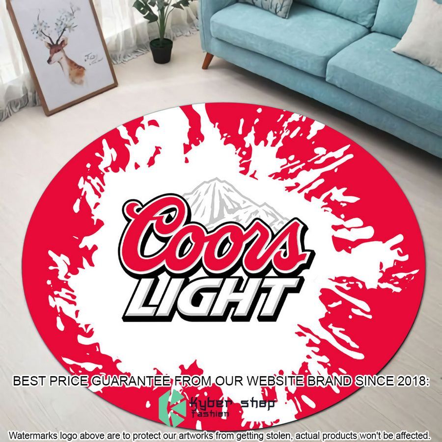 coors light splash round rug 1 613