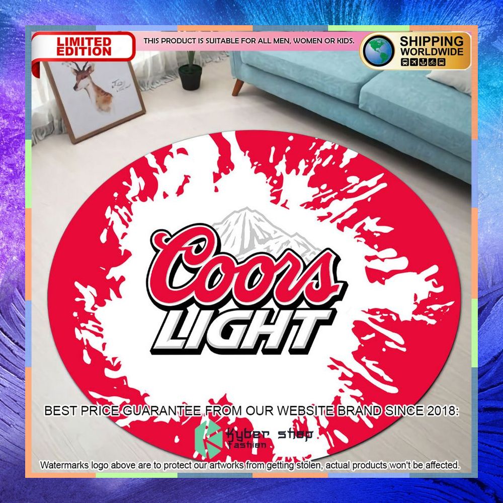 coors light splash round rug 1 618