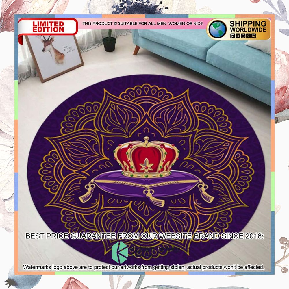 Crown Royal Mandala Round Rug 3 crown royal mandala round rug 1 219