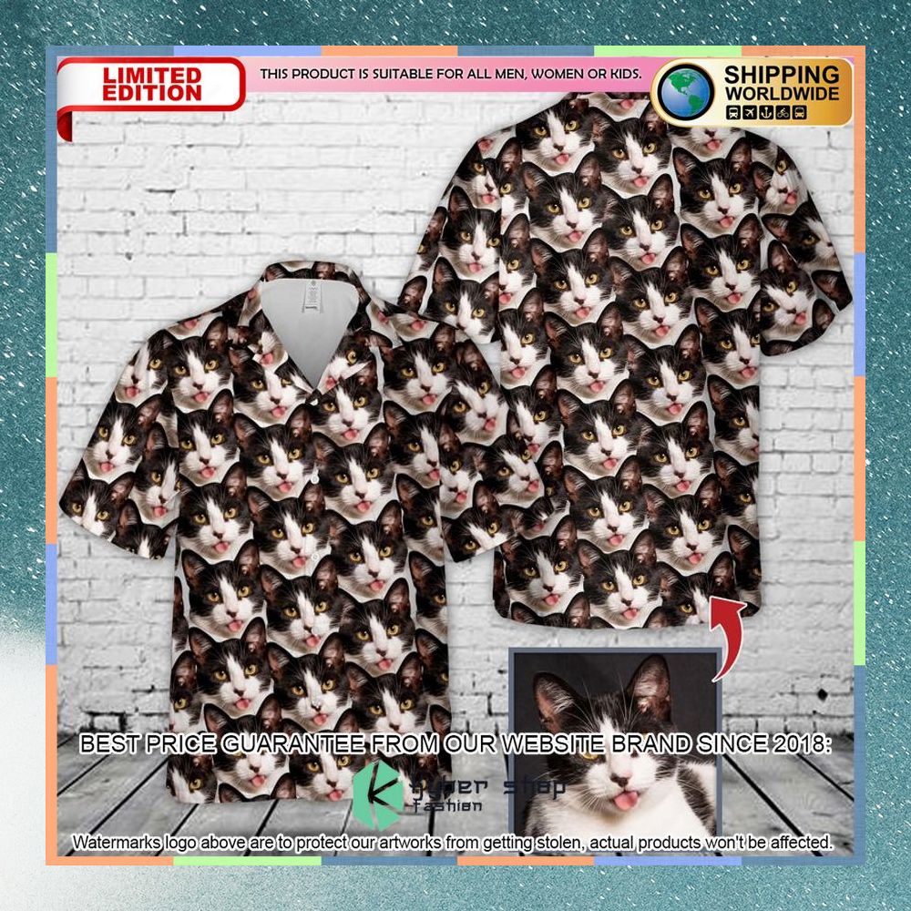 Custom Pet Photo Hawaiian Shirt 3 custom pet photo hawaiian shirt 1 240
