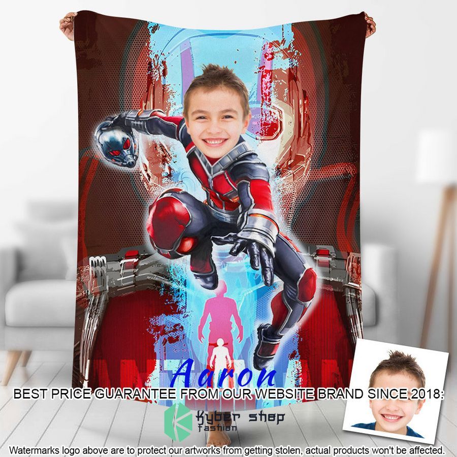 custom photo ant man for boy blanket 1 812
