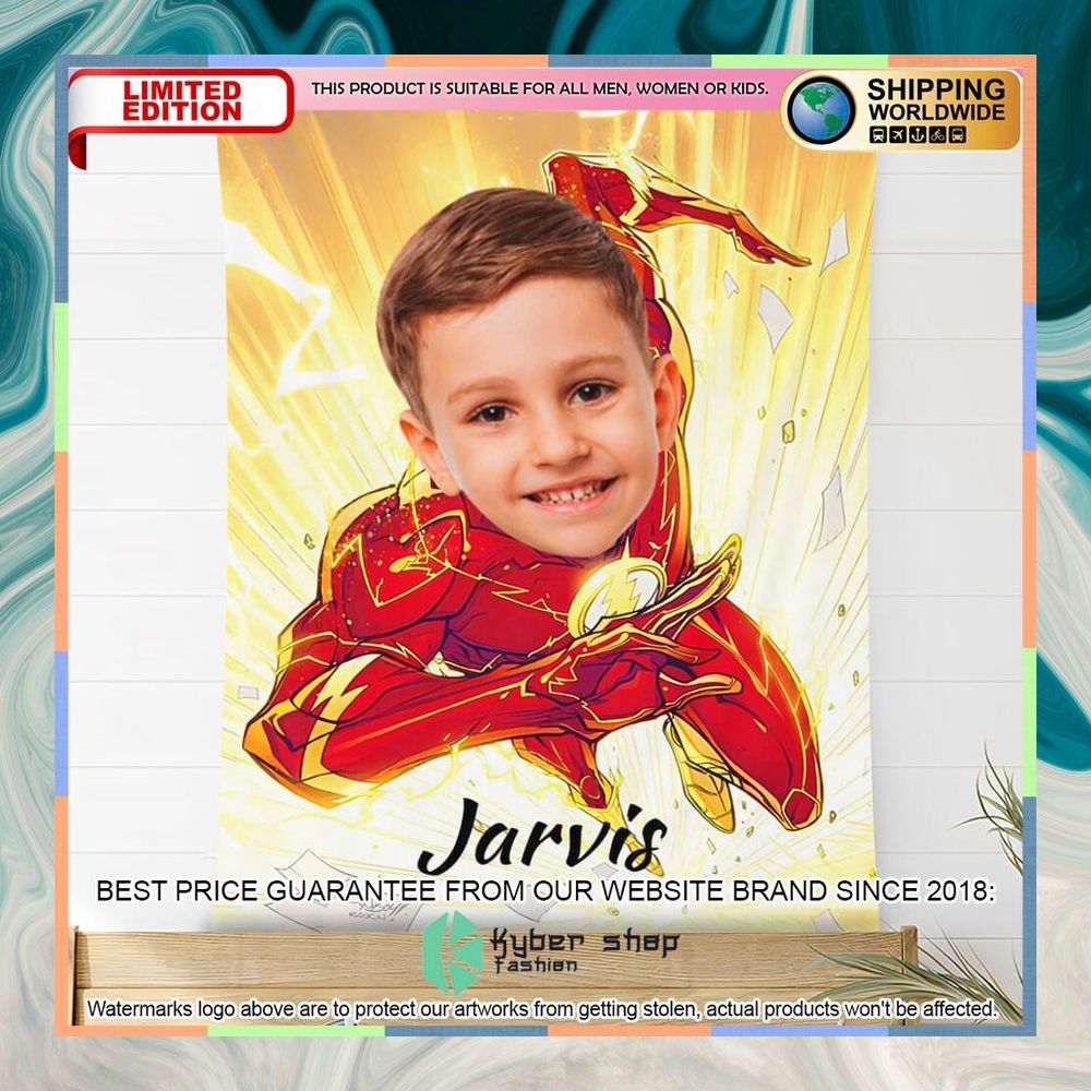Custom Photo Bling Flashman Blanket 4 custom photo bling flashman blanket 2 908