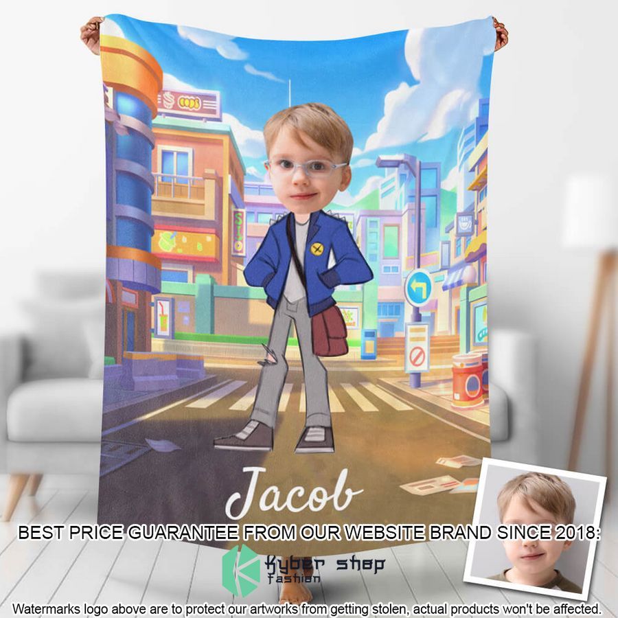 custom photo boy hands in pocket blanket 1 622