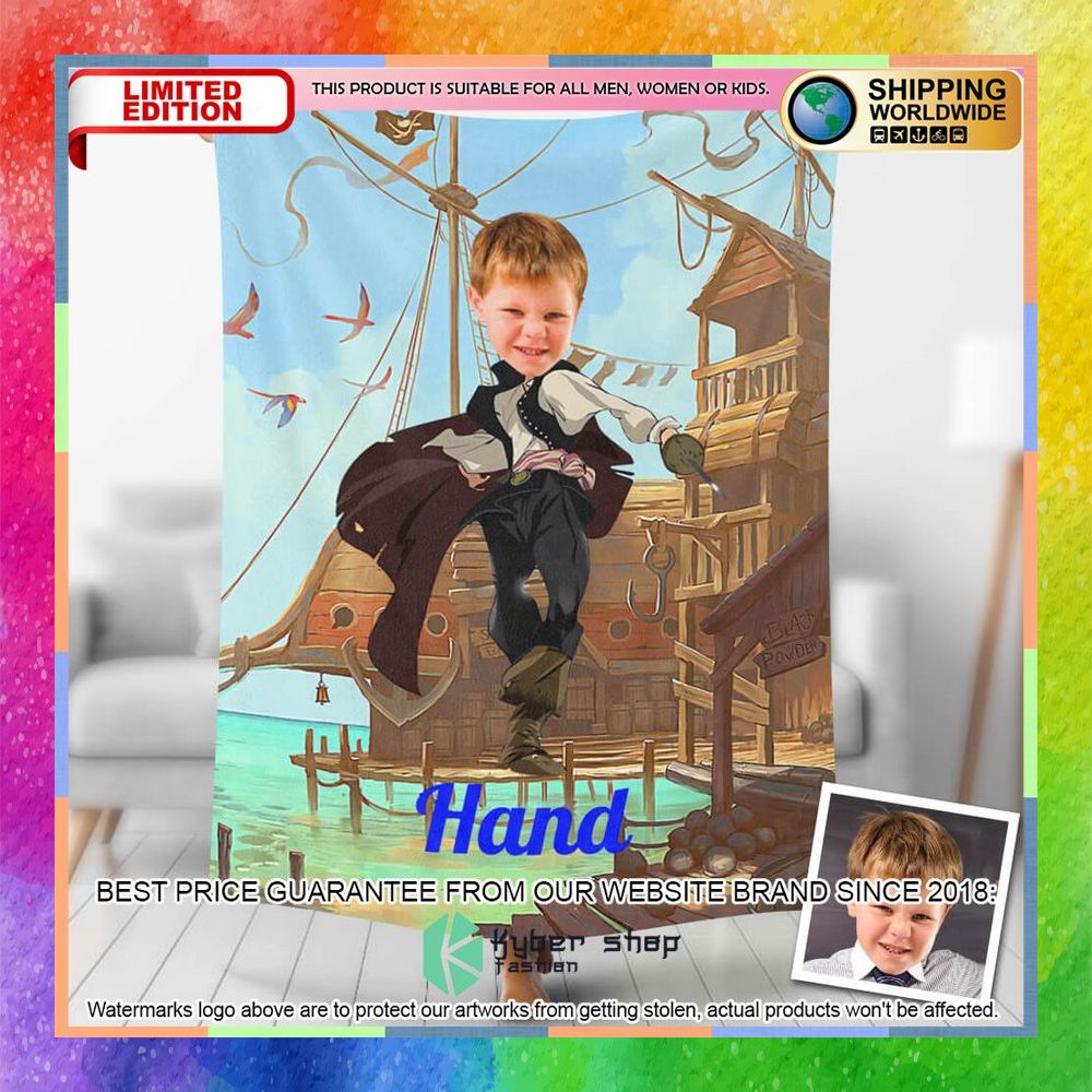 Custom Photo Captain Jake With Cloak Blanket 5 custom photo captain jake with cloak blanket 1 276