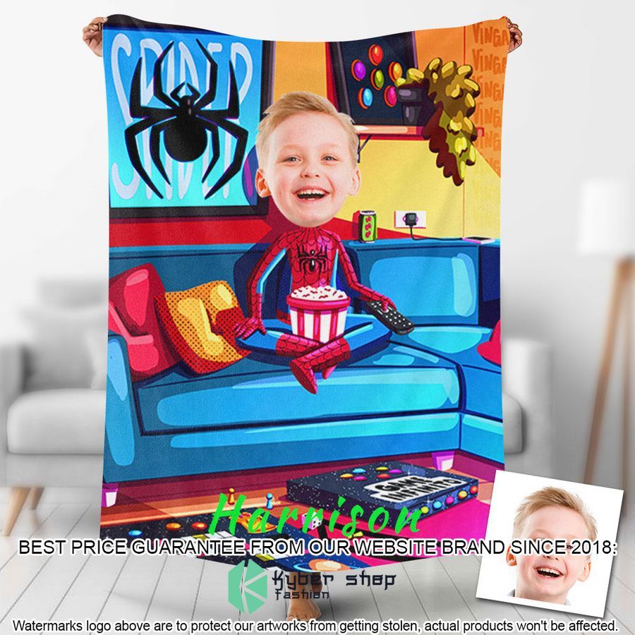 custom photo colorful spiderman blanket 1 578