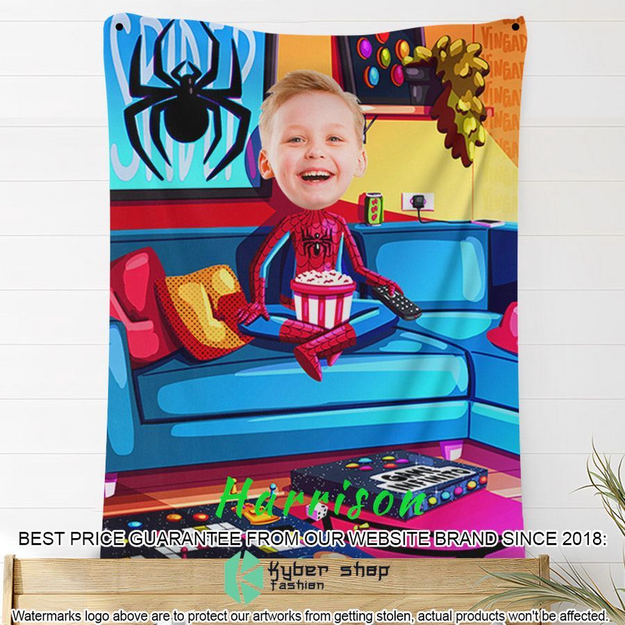 custom photo colorful spiderman blanket 2 804