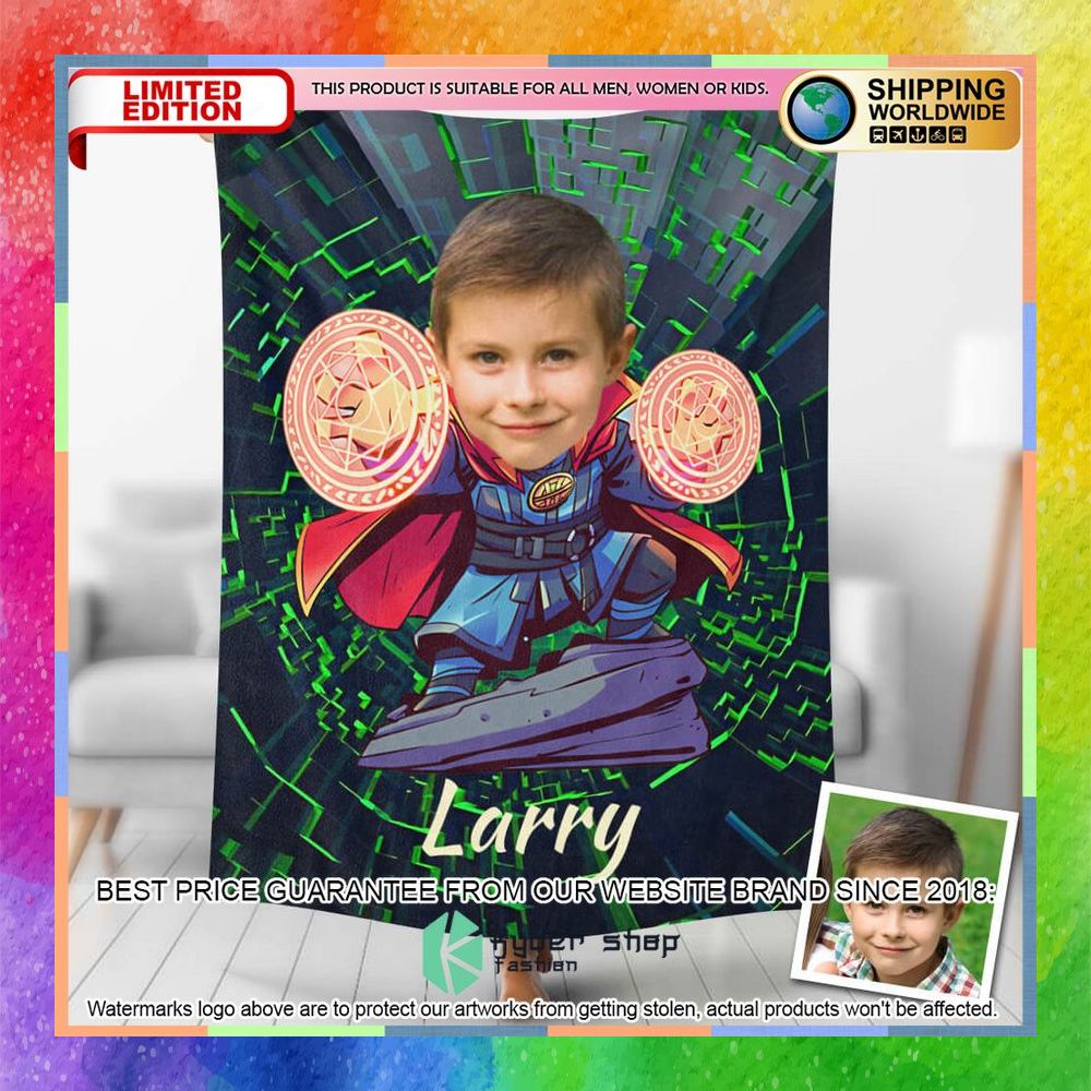 Custom Photo Doctor Strange On Stone Blanket 5 custom photo doctor strange on stone blanket 1 206