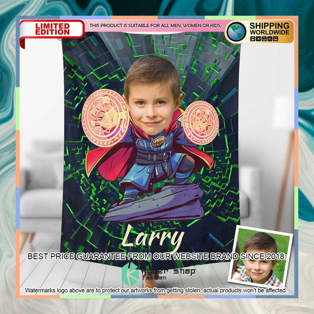 Custom Photo Doctor Strange On Stone Blanket 3 custom photo doctor strange on stone blanket 1 226