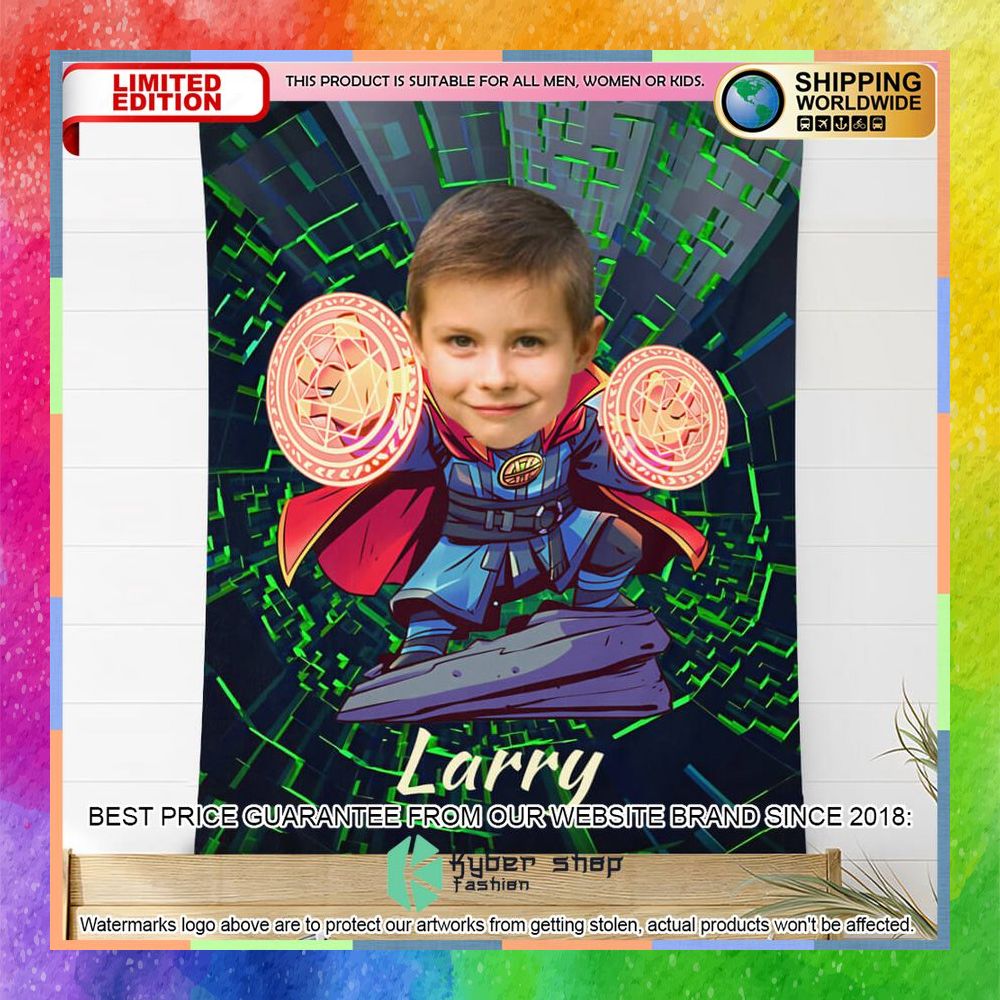 Custom Photo Doctor Strange On Stone Blanket 6 custom photo doctor strange on stone blanket 2 83