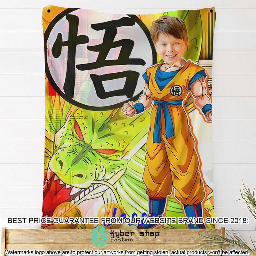 custom photo dragon ball son goku blanket 2 25