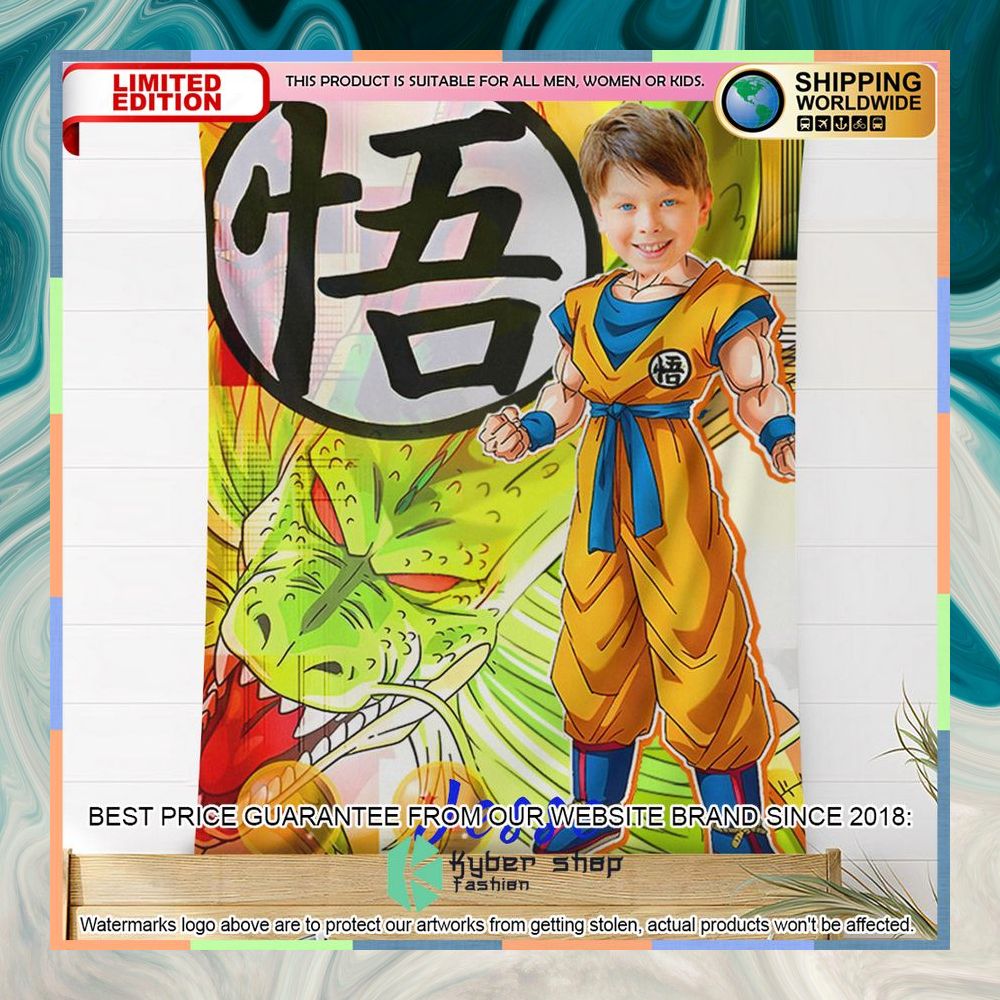 Custom Photo Dragon Ball Son Goku Blanket 4 custom photo dragon ball son goku blanket 2 607