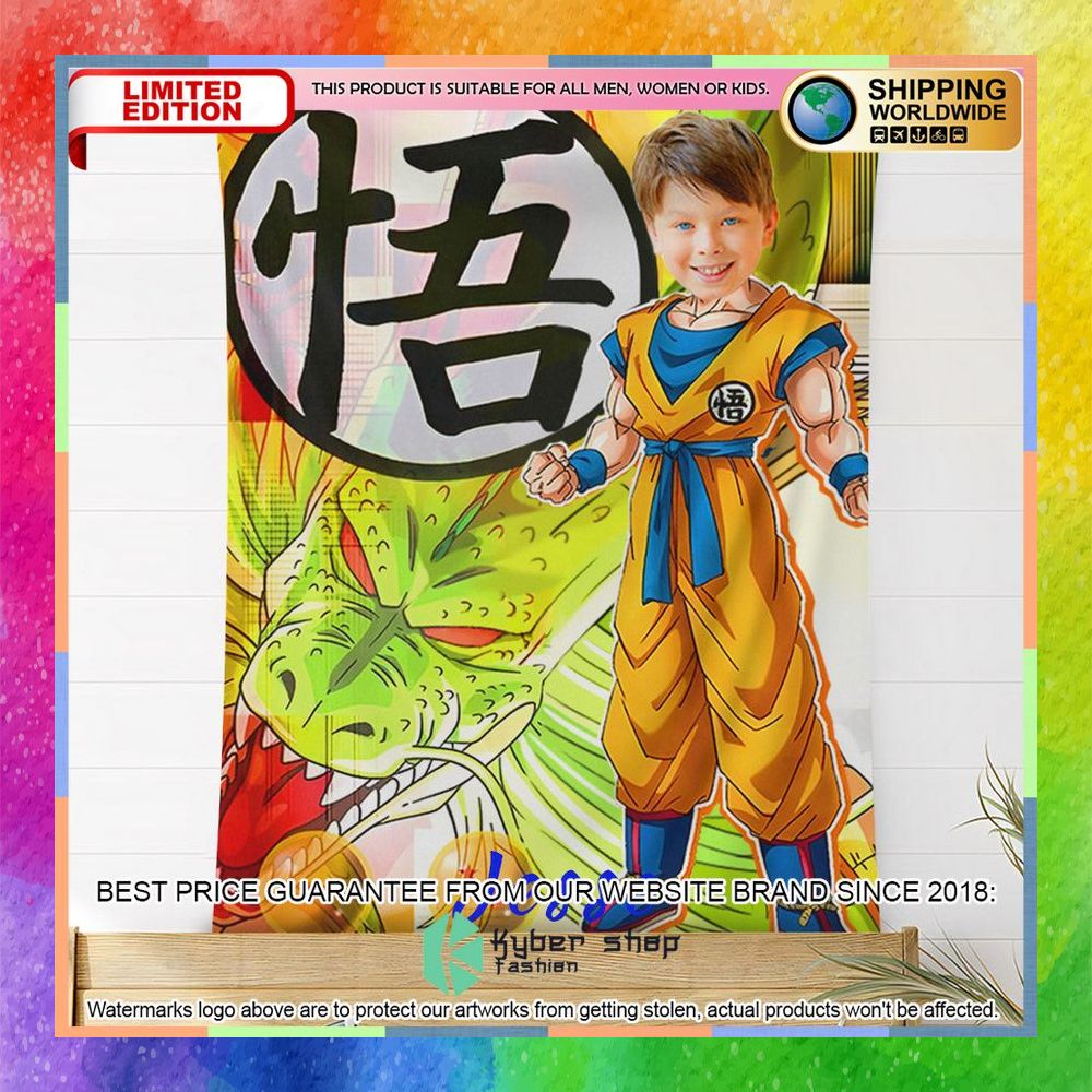 Custom Photo Dragon Ball Son Goku Blanket 6 custom photo dragon ball son goku blanket 2 950