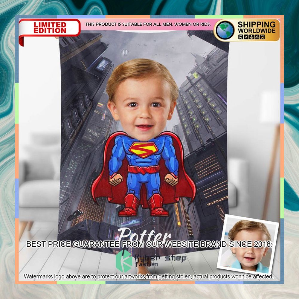 Custom Photo Fighting Super Boy Blanket 3 custom photo fighting super boy blanket 1 752